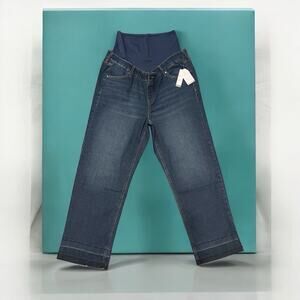 Time and Tru Maternity Straight Jeans Dark Wash Women's Size L 12-14